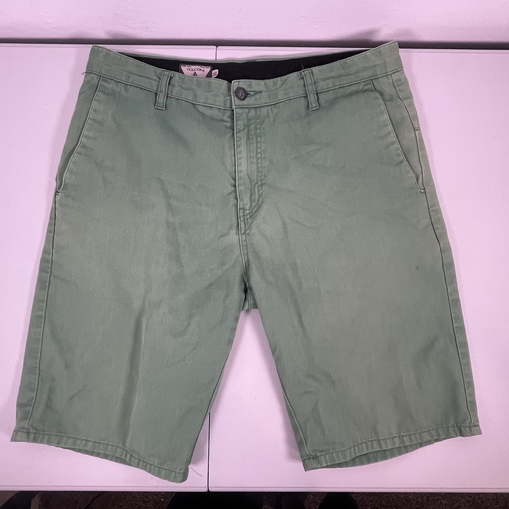 Volcom Green Khaki Style Shorts Mens Size 32